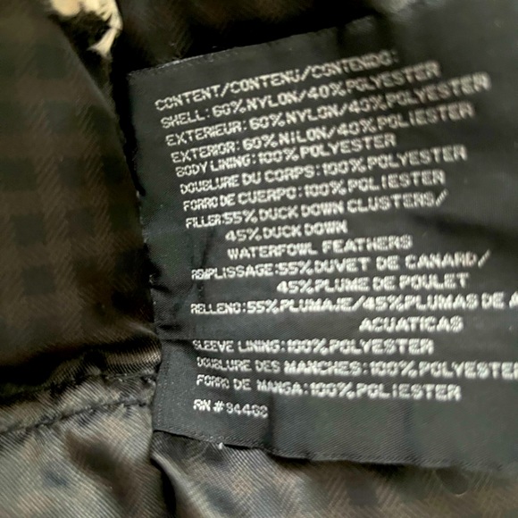 Claiborne men’s large black suede-look goose down winter jacket. - Picture 6 of 8